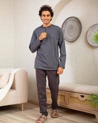 Men's pajamas, Polo Rotary, plain trousers