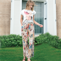 Pajamas, half a girl's sleeve, and a camouflage trouser