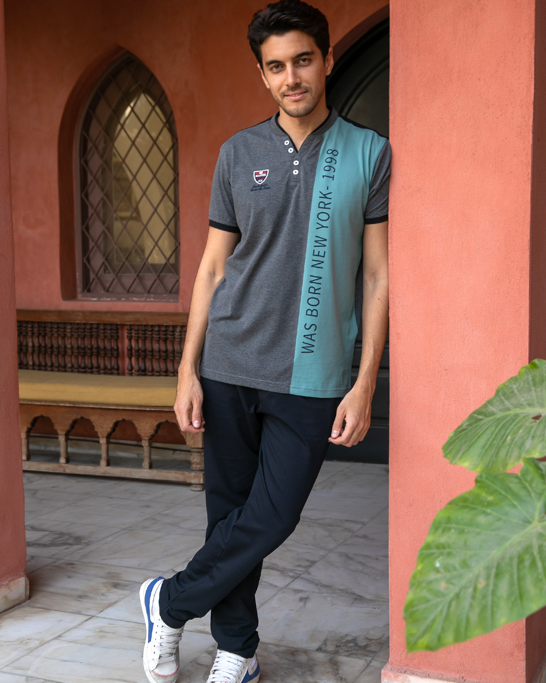 NEW YORK - 1998 V بيجامه رجالي زراير