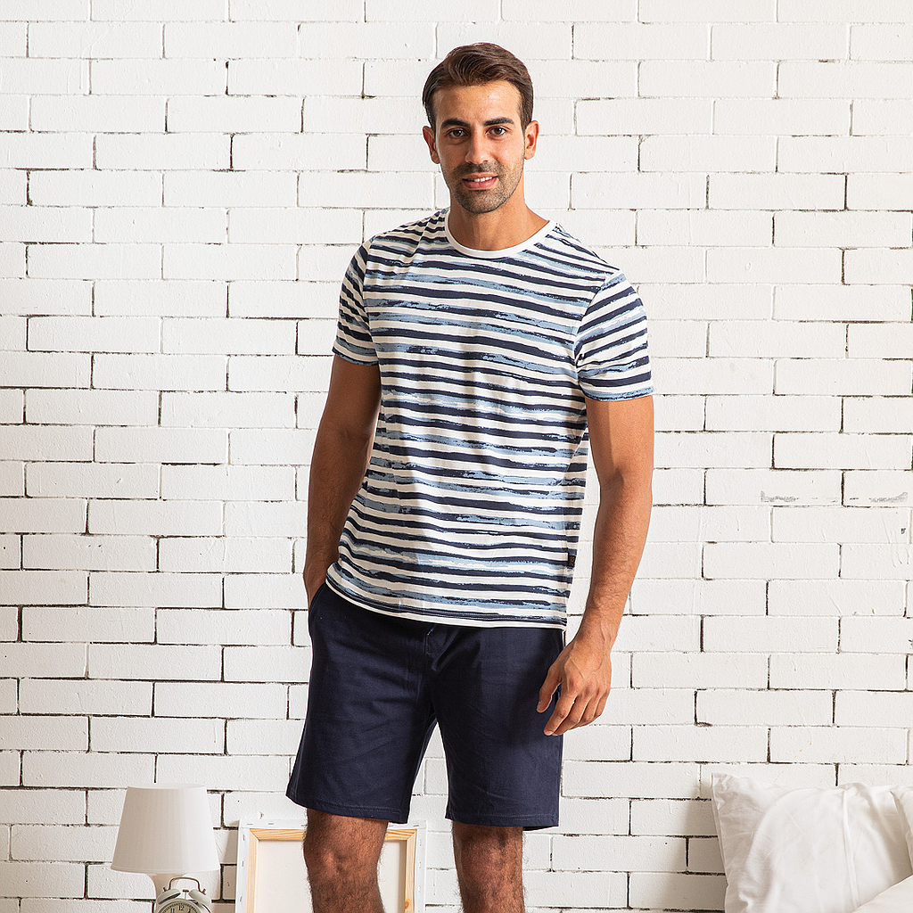Random stripe بيجاما رجالي شورت