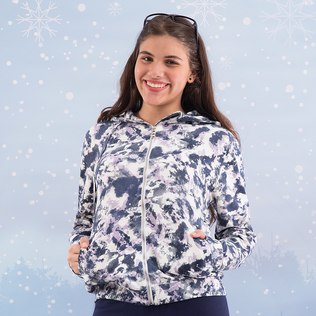 Women's Tie Dye Capichou Zipper Sweatshirt