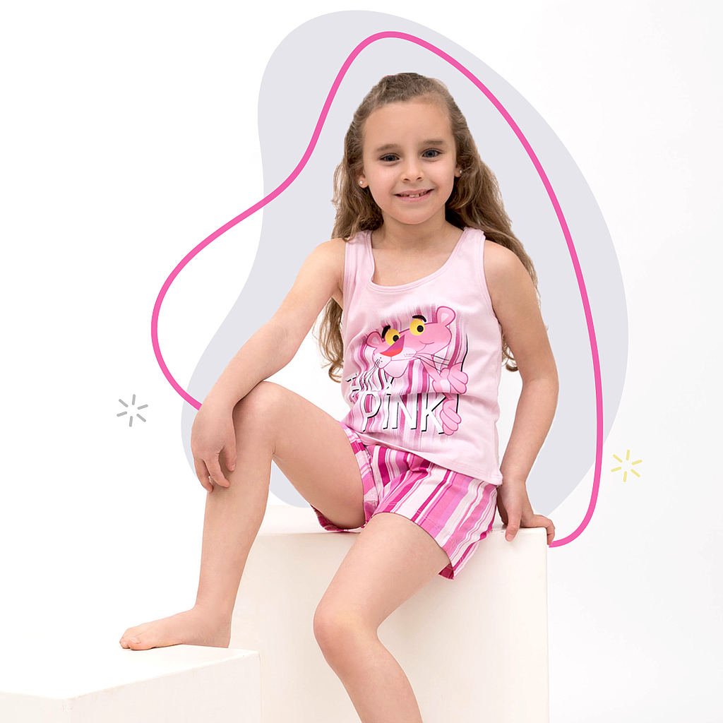 think pink pajama shorts