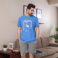 Square Flamingo pajama shorts for men