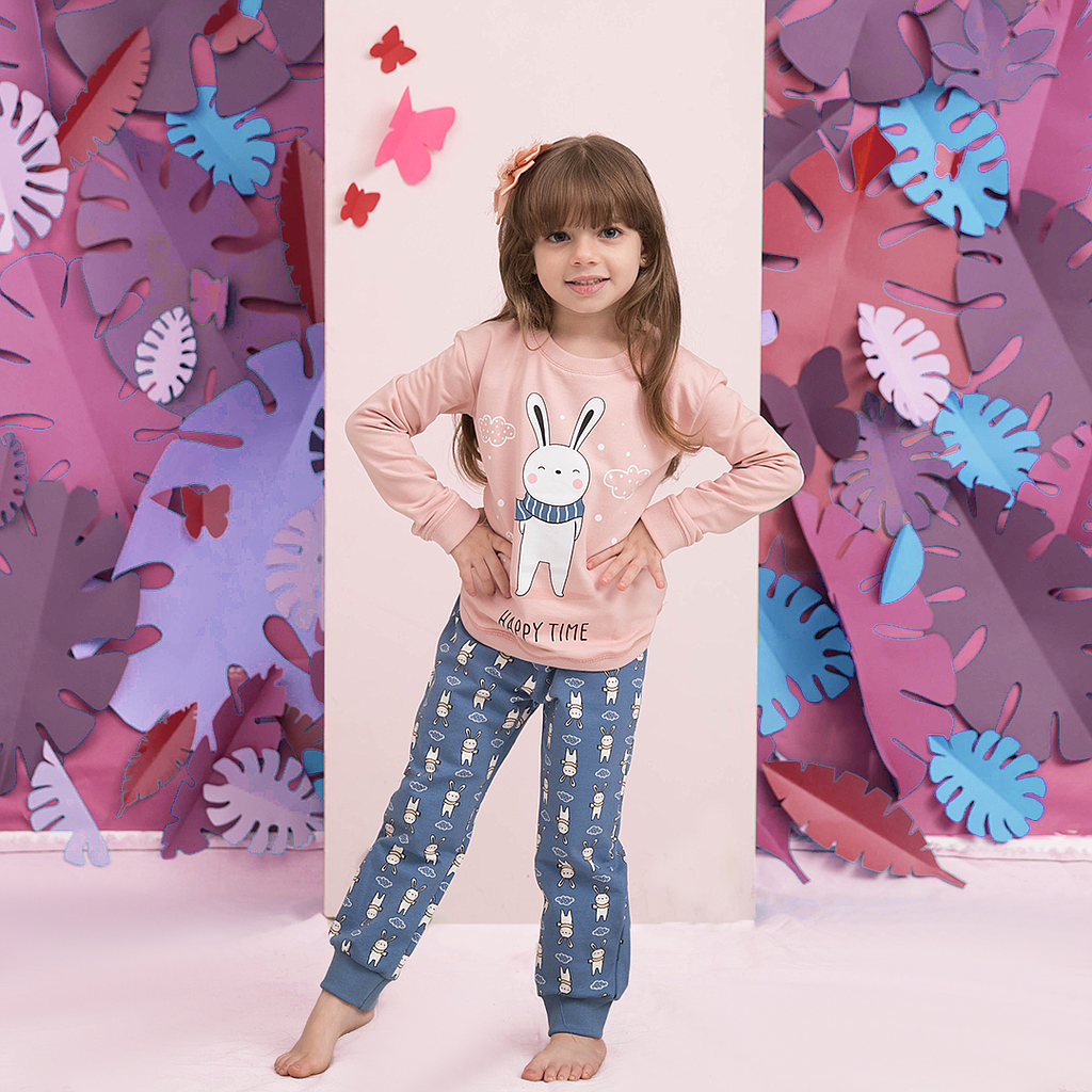 HAPPY TIMEبيجاما بناتي روند