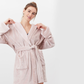 Plain cotton bathrobe