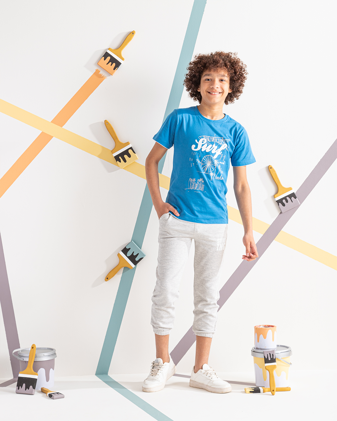 Surf board بيجامه اولادي نص كم