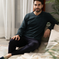 Men's cashmere pajamas with a seven-neck