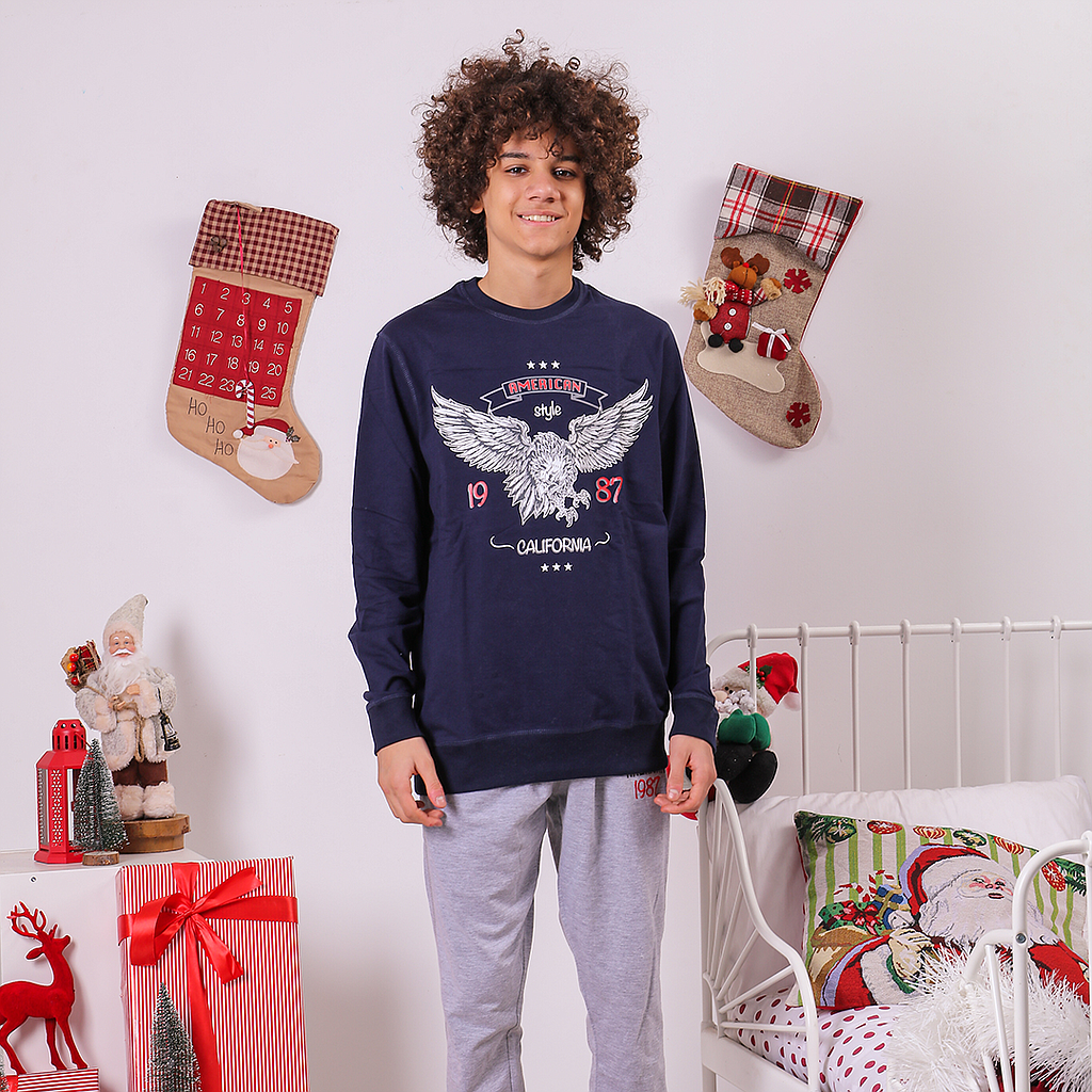 My boys Eagle Milton pajamas