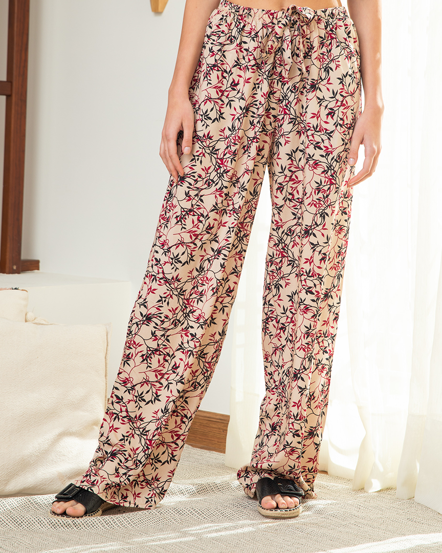 بنطلون فسكوز حريمي مشجر