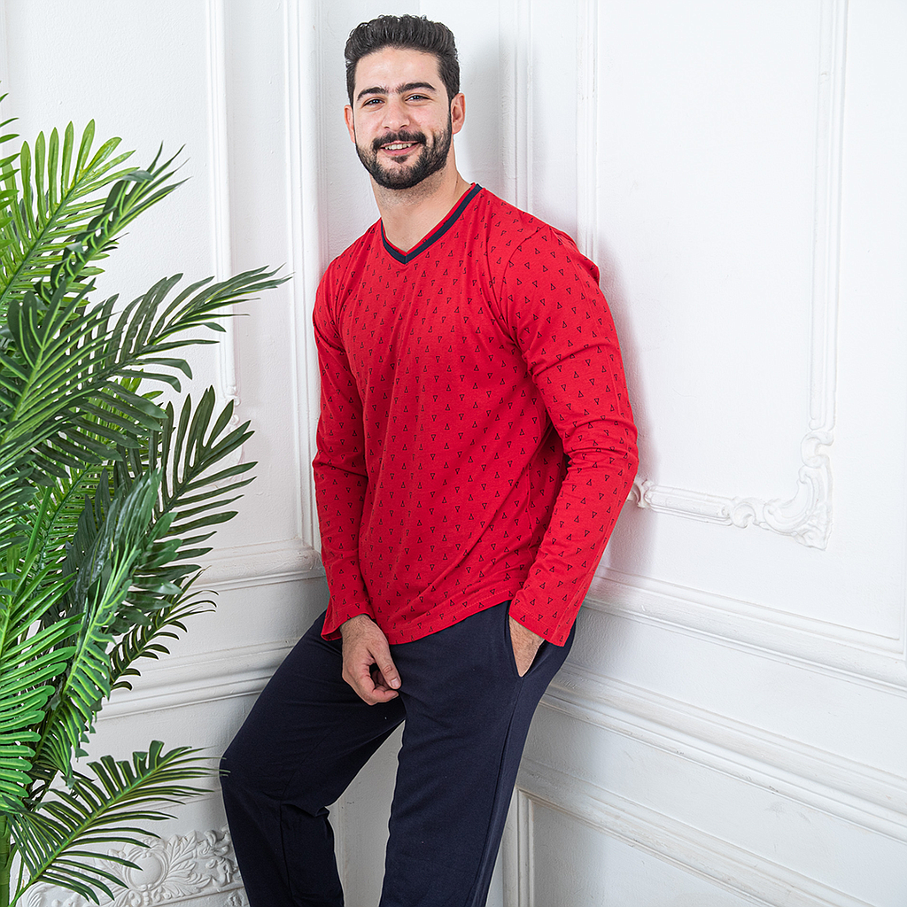 Triangle pajamas with sleeves for men