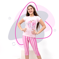 think pink half sleeve pajamas with bell sleeves