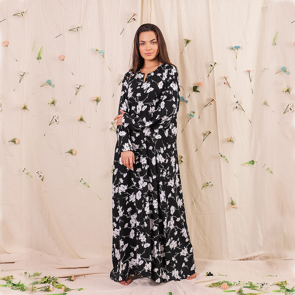 Shirt with a sleeve of 31, viscose floral