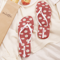 Women's slipper, white roses