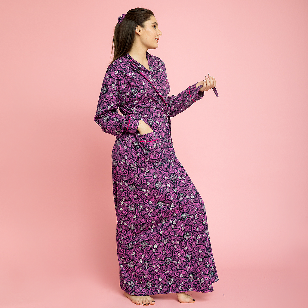 روب حريمي طويل منقوش - 2segypt