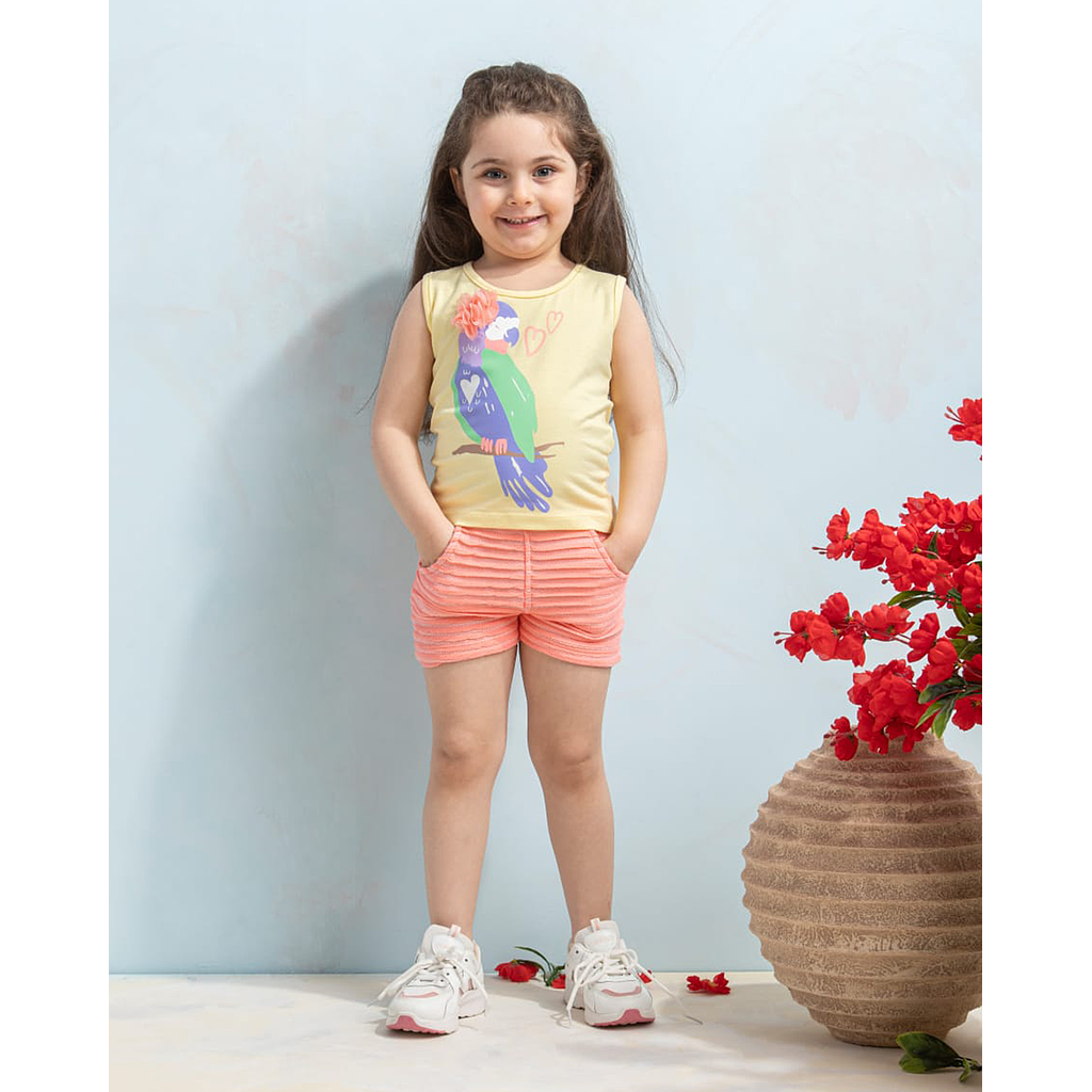 coloring parrot girls' pajamas