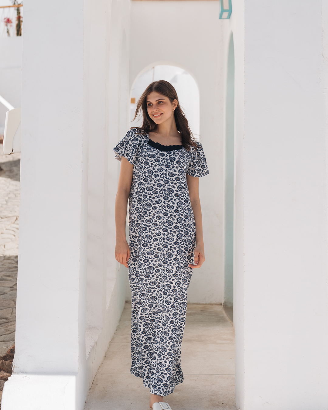 Women's viscose printed galabia