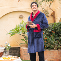 Plain polar men's robe