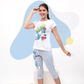 Girls' pajamas, Smurfs, half sleeves, jersey