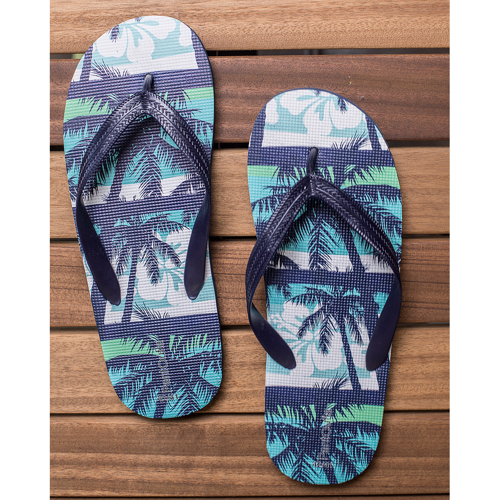 Tropical palm slippers for men