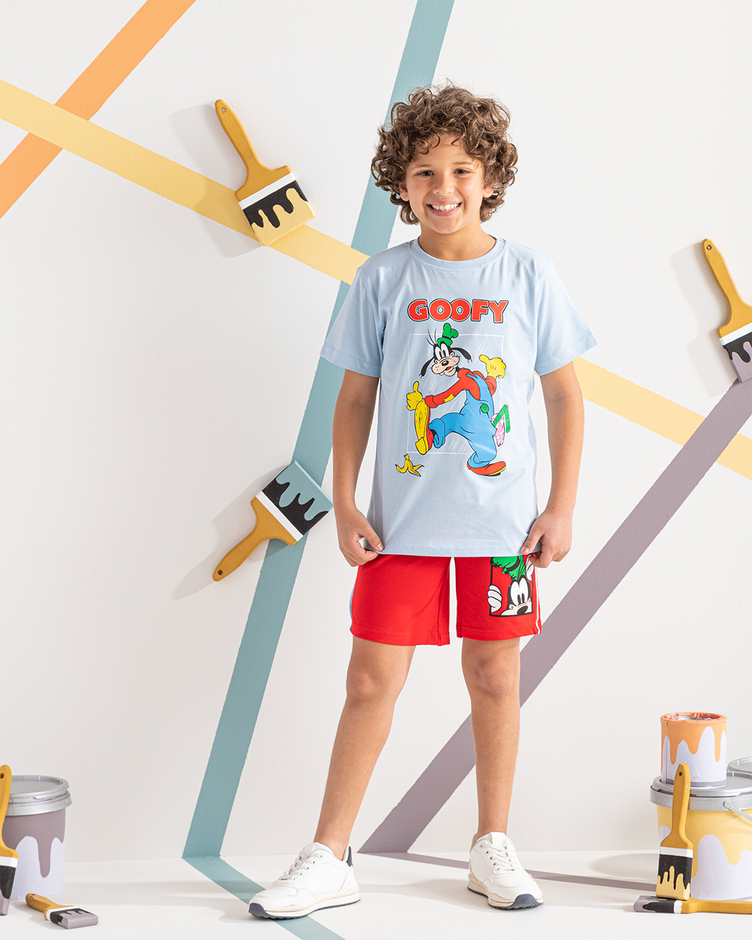 Goofy pajama shorts for boys