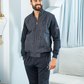 Men's pajamas with square ribbed zippers