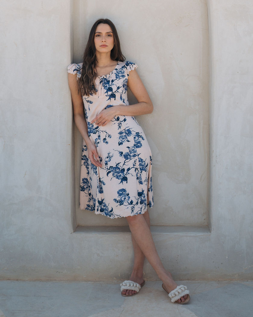 Japanese women's shirt, short roses