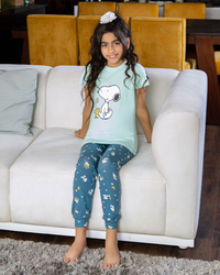 Pajamas for my daughters, Snoopy and his flower