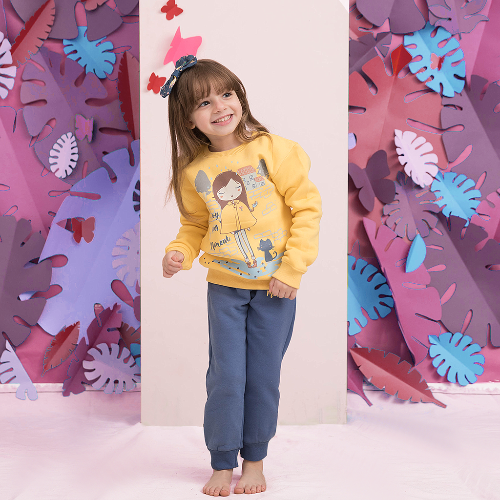 ENJOY EVERY MOMENT Girls' pajamas, round