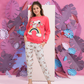 SNOOPY Girls' rainbow and hearts pajamas