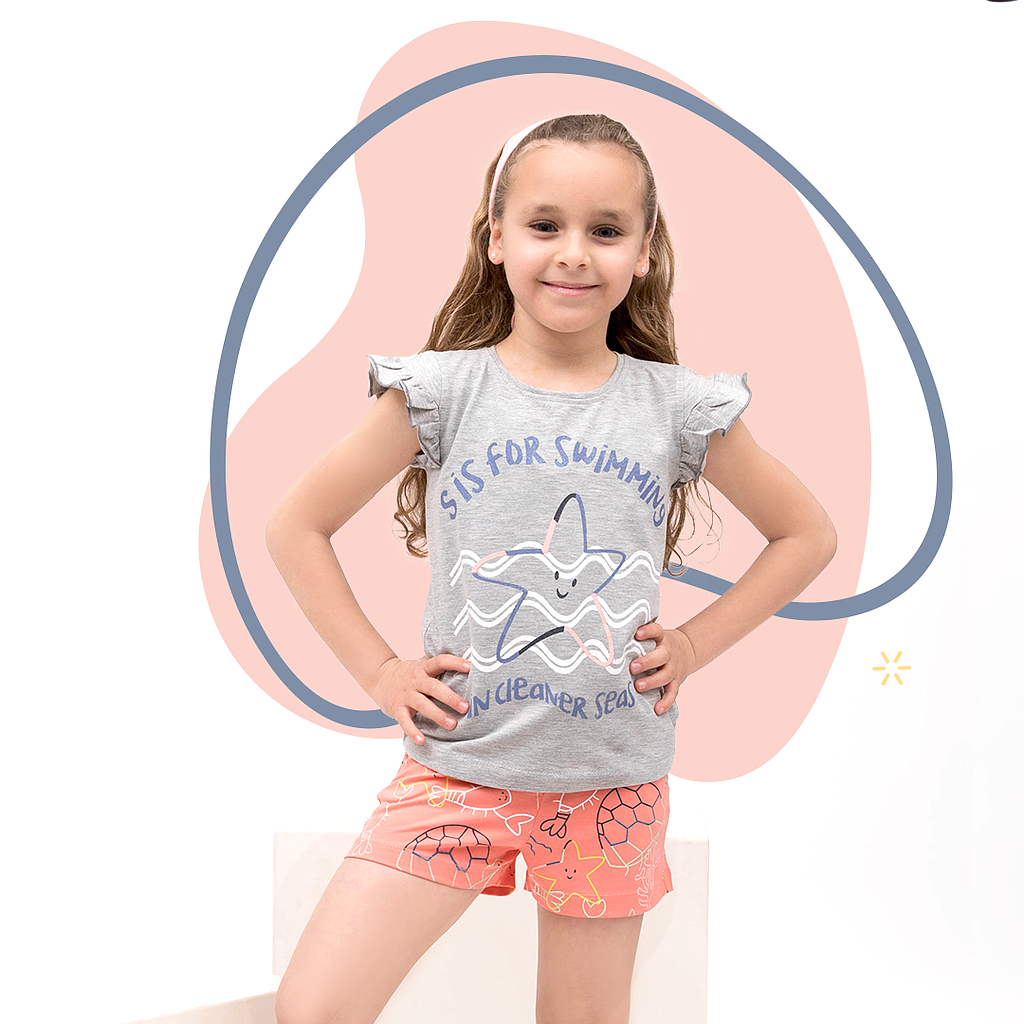 SIS FOR SWIMMING Girls' pajama shorts