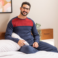 Navy men's pajamas * brick