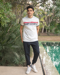 Men's pajamas, rhubarb, print on the chest