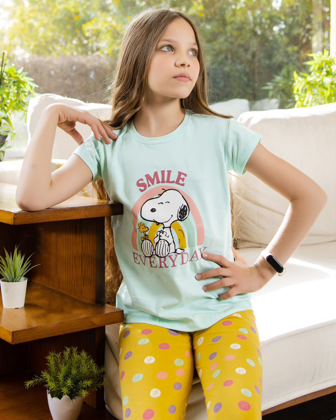 SMILE EVERY DAY بيجامه بناتي