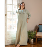 Women's cashmere embroidered night-shirt