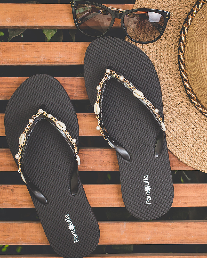 Women's slipper chic chain