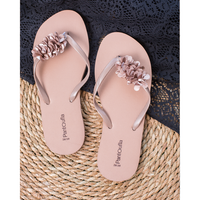 Handmade pink women's slipper