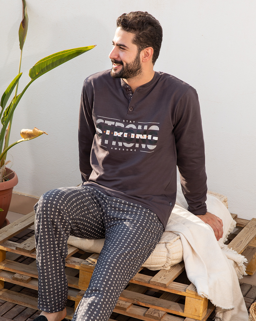 Strong بيجامه رجالي بولو