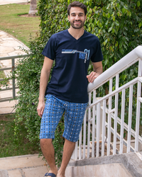 نص كم كاروه بنتاكور V بيجامه رجالي