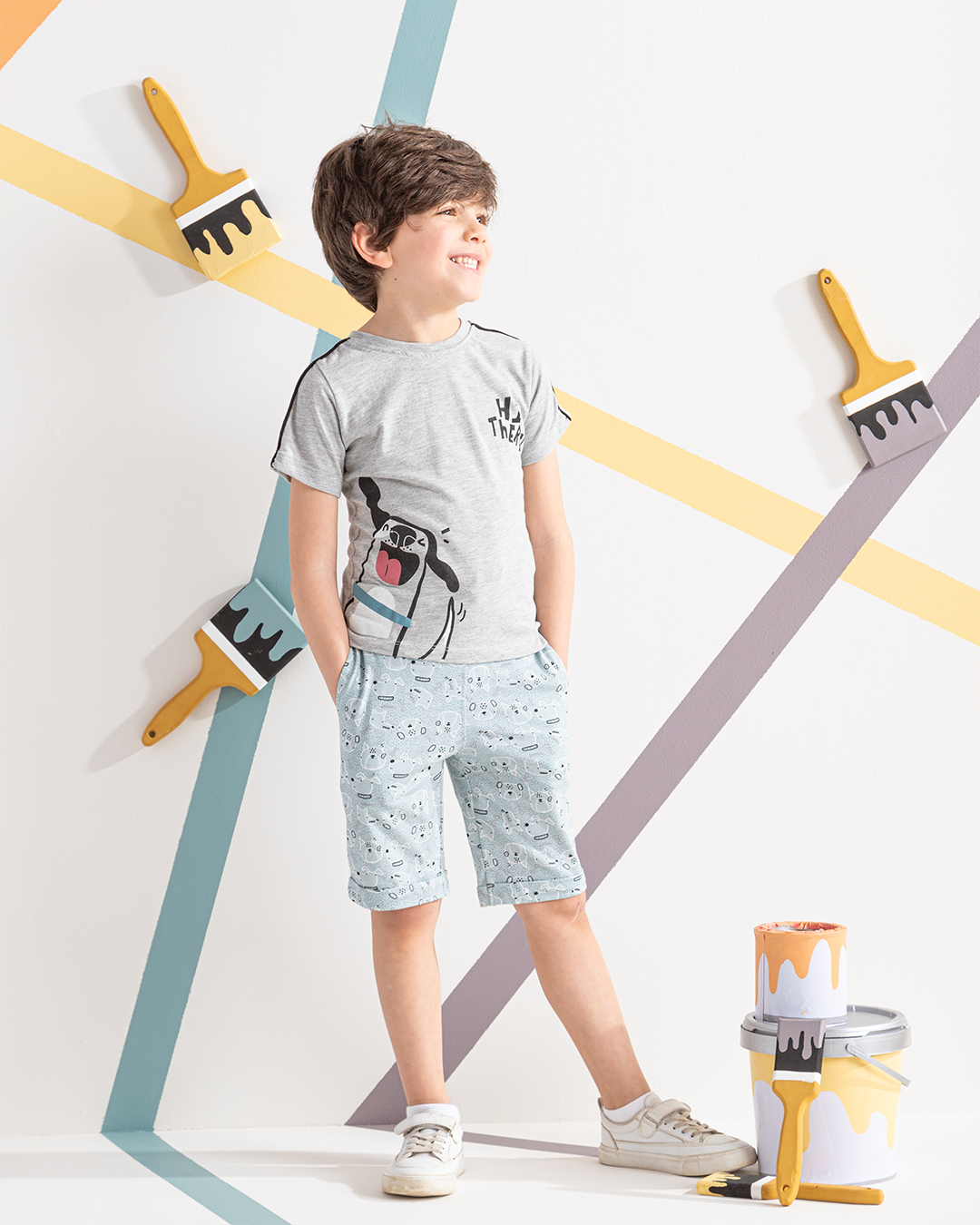 Sir woof بيجامه اولادي بنتاكور