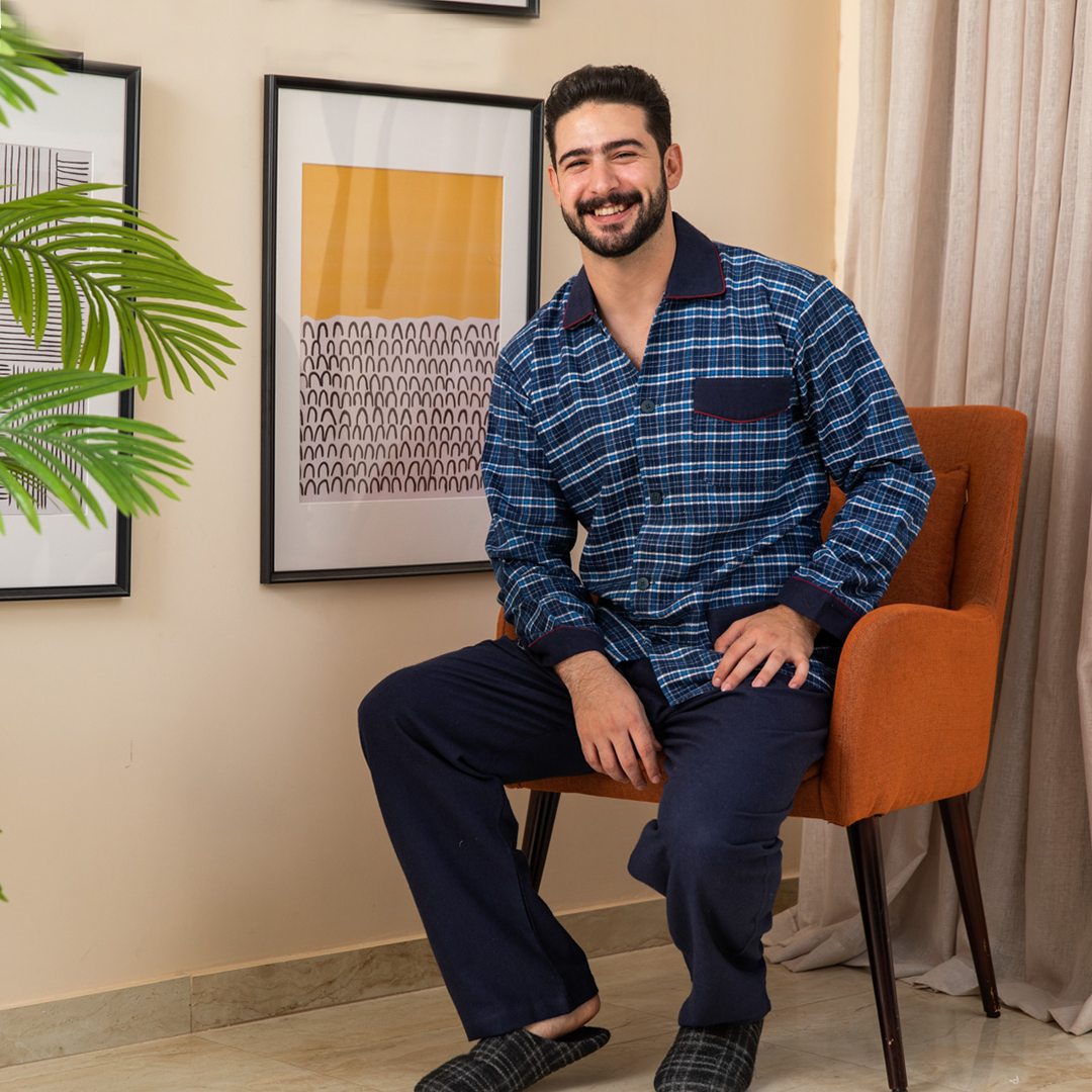 بيجاما كاروة قطن 100% رجالي