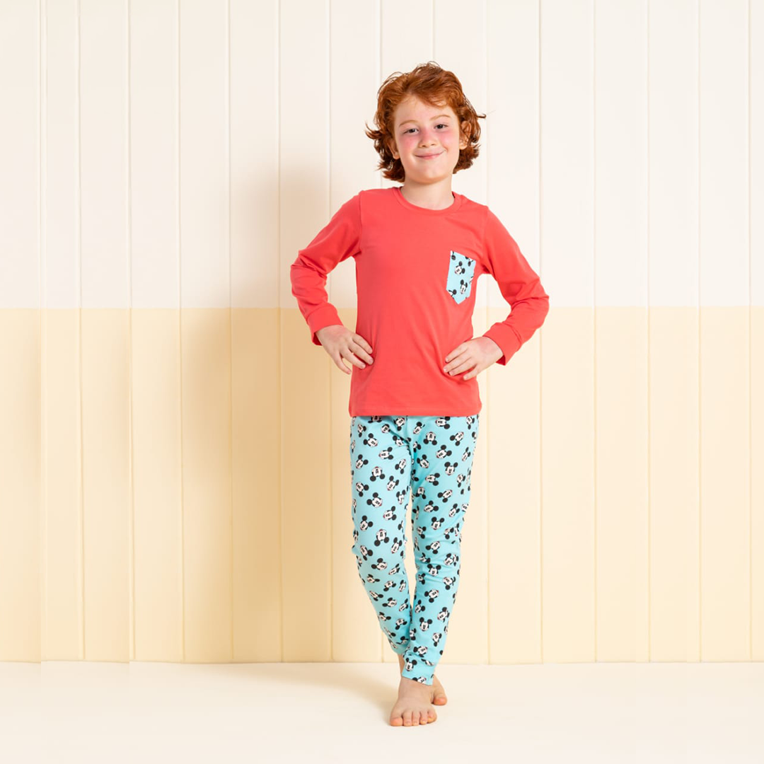 بيجاما أطفالي ميكى بجيب بنطلون بكم