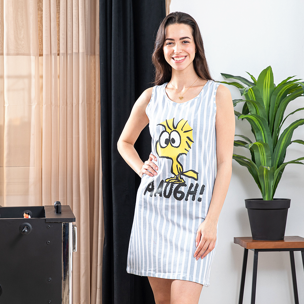 AAUGH! Women's Striped Night Shirt