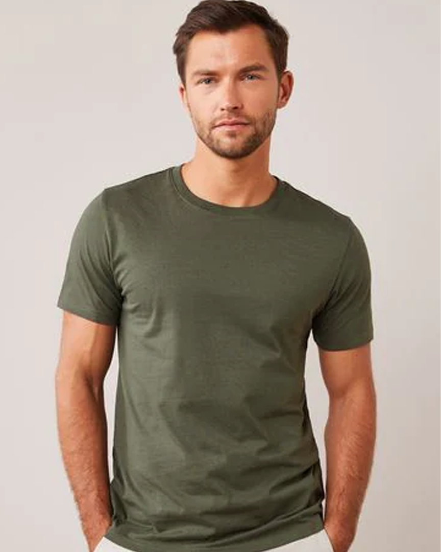 تي شيرت نص كم ساده راوند