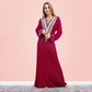 Viscose embroidered triangle H abaya 