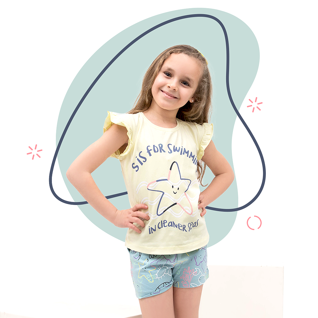 SIS FOR SWIMMING Girls' pajama shorts