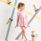 Half sleeve girls' dress with stars print