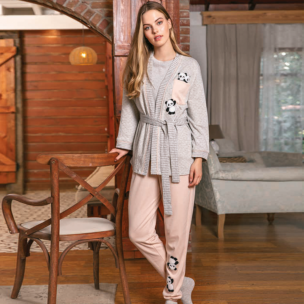 Women's 3-piece panda pajamas