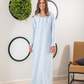 flower Women's nightgown with embroidered lace sleeves