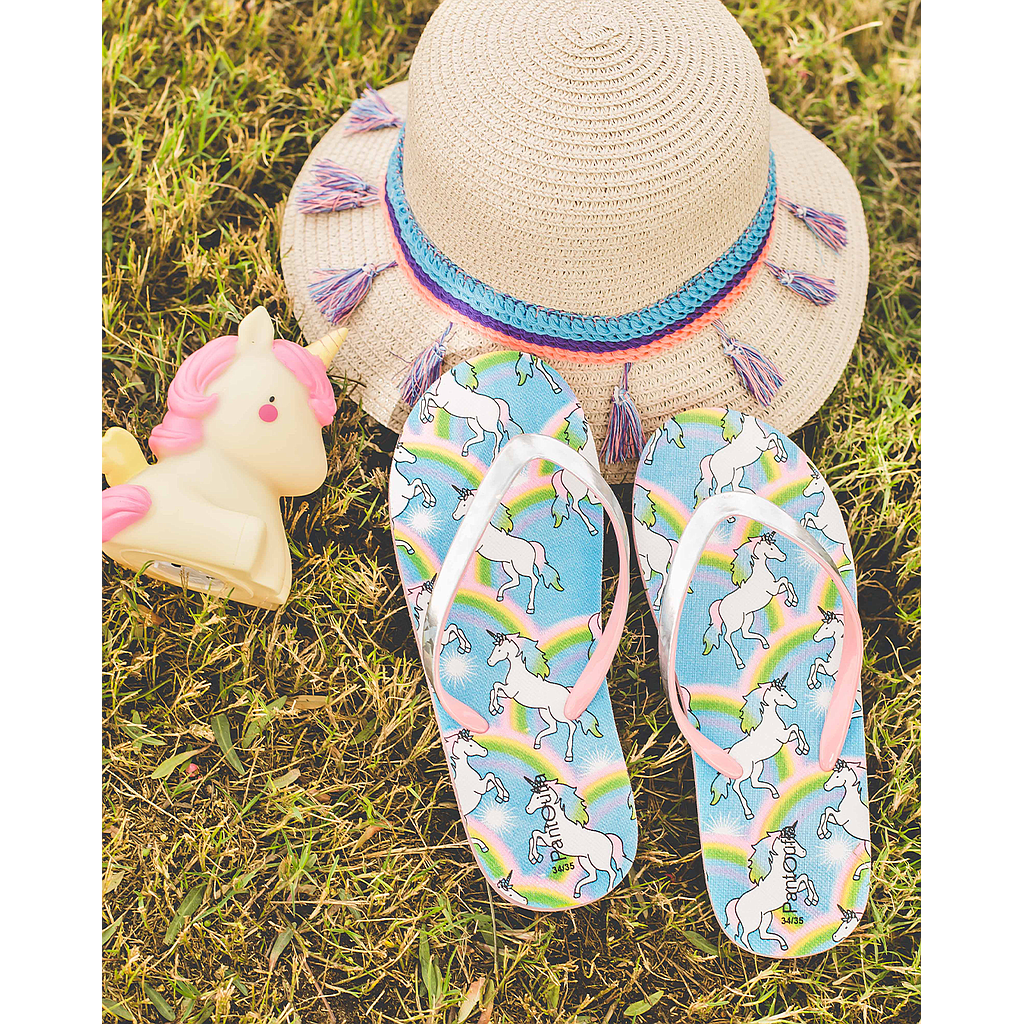 My kids' unicorn slipper