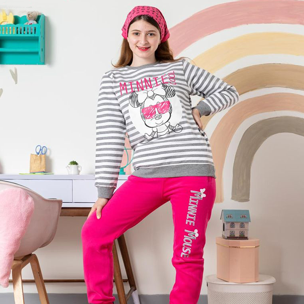 MINNIE STRIPE بيجاما بناتي
